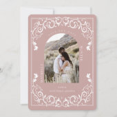 Antiek Vlaanderen Blush Roze foto Save The Date (Voorkant)