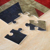 Antiek vlag van British Royal Union Jack Legpuzzel (Zijkant)