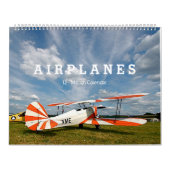 Antiek vleugelvliegtuigen met 12 maanden lange kal kalender (Hoes)