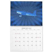 Antiek vleugelvliegtuigen met 12 maanden lange kal kalender (Feb 2026)
