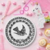 Antiek vliegende  vogel papieren bordje (Feest)