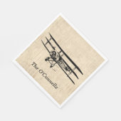  Antiek vliegtuig — Aangepaste naam Servet (Hoek)