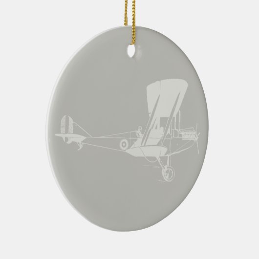 Antiek vliegtuig Art CUSTOM-KLEUR Keramisch Ornament (Rechts)