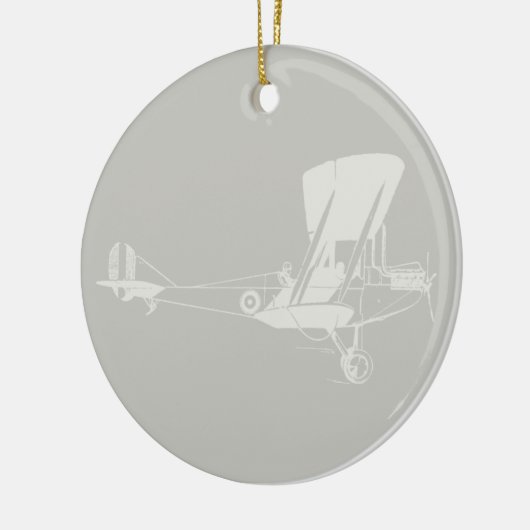 Antiek vliegtuig Art CUSTOM-KLEUR Keramisch Ornament (Links)