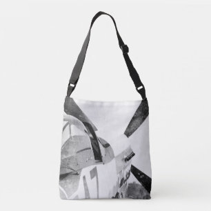 Antiek Vliegtuig B&W Crossbody Tas