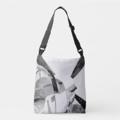 Antiek Vliegtuig B&W Crossbody Tas (Voorkant)