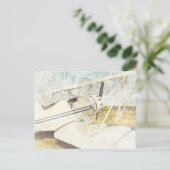 Antiek vliegtuig briefkaart (Staand voorkant)