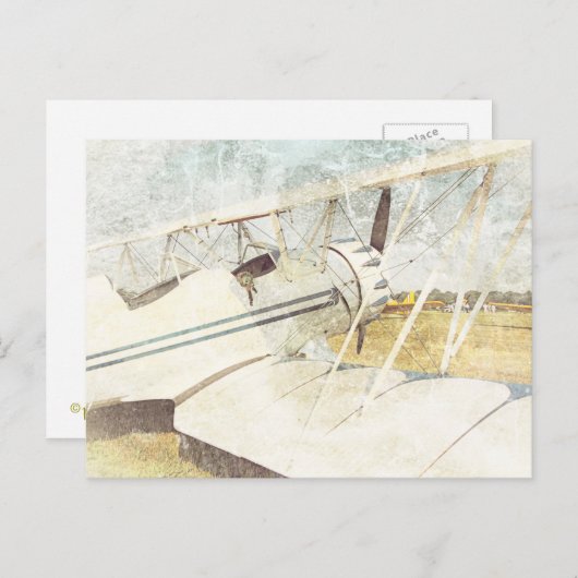 Antiek vliegtuig briefkaart (Voorkant / Achterkant)