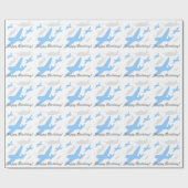 Antiek vliegtuig cadeaupapier (Vlak)