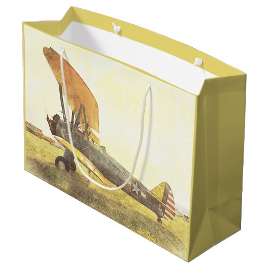Antiek vliegtuig groot cadeauzakje (Achterkant Gekanteld)