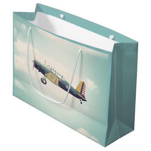 Antiek Vliegtuig Groot Cadeauzakje (Voorkant Gekanteld)
