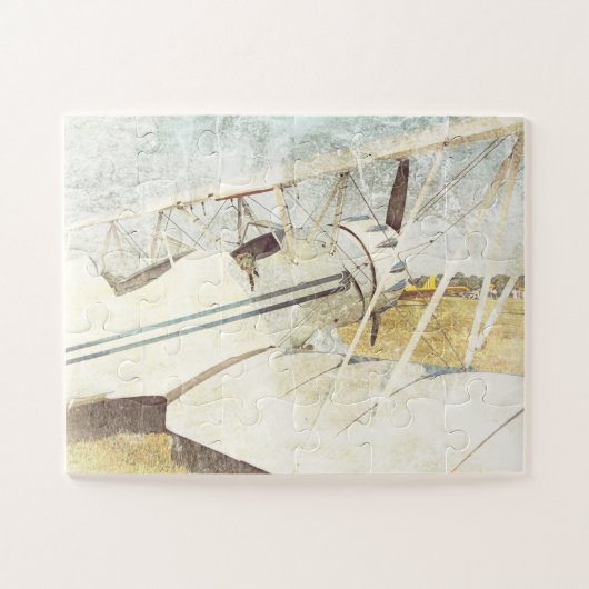 Antiek vliegtuig legpuzzel (Horizontaal)