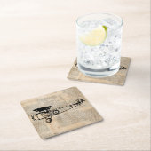 Antiek vliegtuig op krantentekst Kartonnen Onderzetters (Insitu)