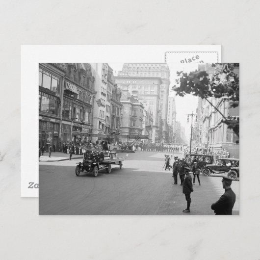 Antiek vliegtuig op Parade, begin jaren 1900 Briefkaart (Voorkant / Achterkant)