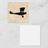 Antiek vliegtuig Silhouette Art Notitiekaartje (Voorkant / Achterkant)