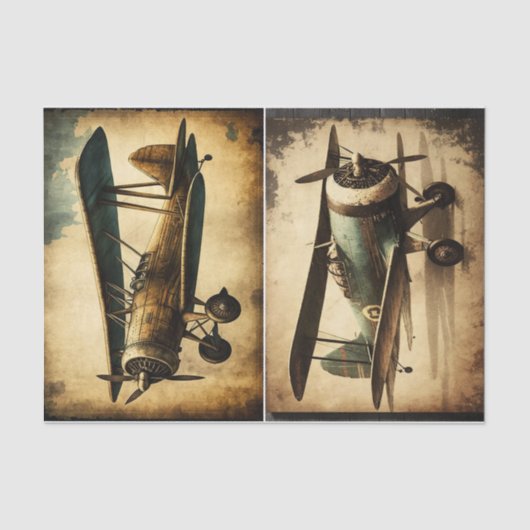 Antiek Vliegtuig Tissuepapier (Voorkant)