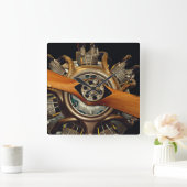 Antiek Vliegtuig Vierkante Klok (Huis)