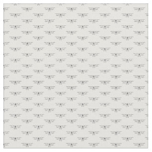 Antiek vliegtuigdiagram AfdrukDOUANE BG-KLEUR Stof
