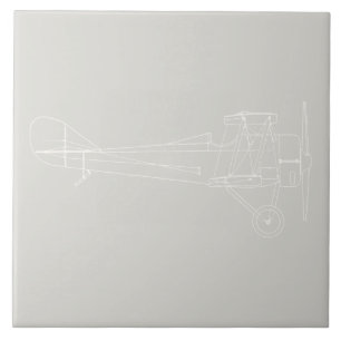Antiek vliegtuigdiagram Luchtvaartkunst KLANTKLEUR Tegeltje