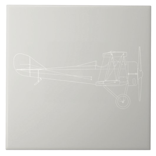 Antiek vliegtuigdiagram Luchtvaartkunst KLANTKLEUR Tegeltje (Voorkant)