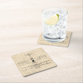 Antiek vliegtuigdiagrammen  vlakken kartonnen onderzetters (Insitu)