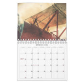 Antiek vliegtuigen Biplanes 12 maanden klein Kalender (Mar 2026)