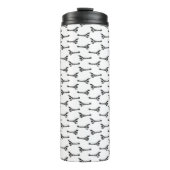  Antiek Vliegtuigen DOUANEACHTERGRONDKLEUR Thermosbeker (Voorkant)