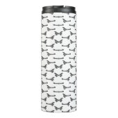  Antiek Vliegtuigen DOUANEACHTERGRONDKLEUR Thermosbeker (Achterkant)