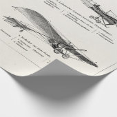 Antiek vliegtuigen met een retratoeage Cadeaupapier (Hoek)