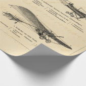 Antiek vliegtuigen met een retratoeage Cadeaupapier (Hoek)