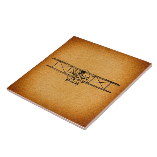  Antiek vliegtuigkunst Tegeltje (Zijkant)