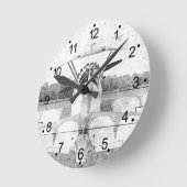 Antiek vliegtuigretro B&W Ronde Klok (Hoek)