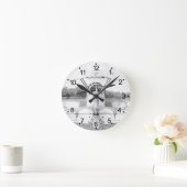 Antiek vliegtuigretro B&W Ronde Klok (Huis)