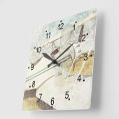 Antiek vliegtuigrugleuning vierkante klok (Hoek)