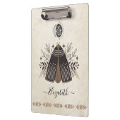 Antiek vlinder mot illustratie klembord (Links)