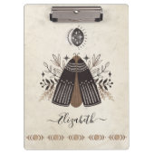 Antiek vlinder mot illustratie klembord (Voorkant)