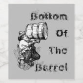 Antiek vlinder onderkant van de schacht wijn etiket (Enkel label)