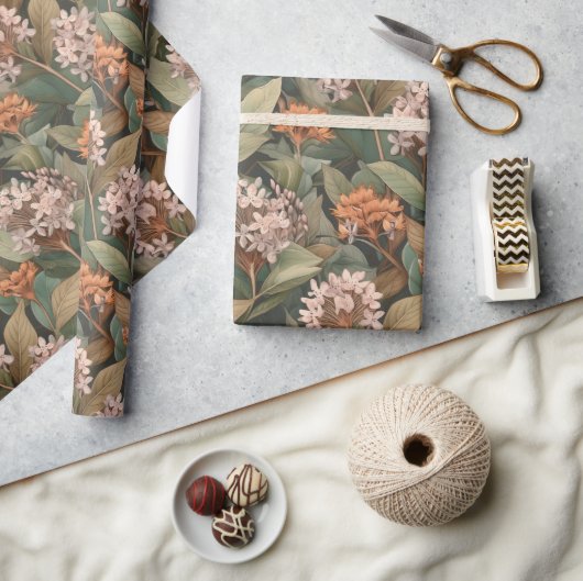 Antiek vlinder onkruid inpakpapier (Crafts)