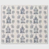 Antiek vlinders en flora cadeaupapier (Vlak)