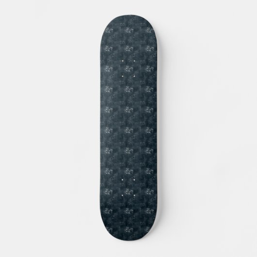 Antiek vlinders op donkerblauw skateboard (Voorkant)