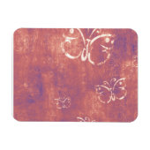 Antiek vlinders op Paars en roze Magneet (Horizontaal)