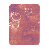 Antiek vlinders op Paars en roze Magneet (Verticaal)