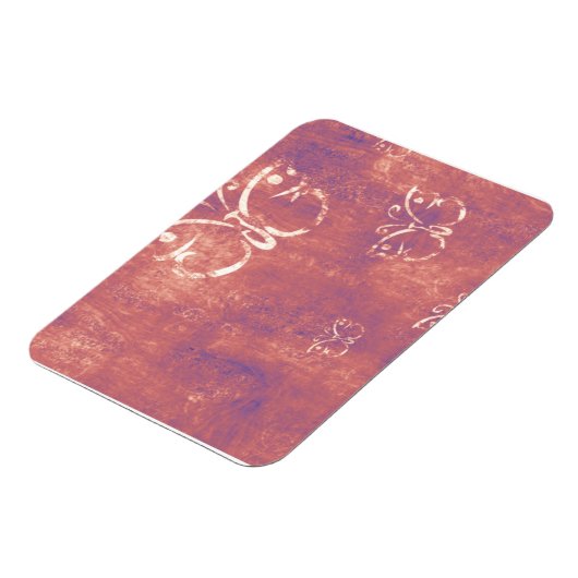 Antiek vlinders op Paars en roze Magneet (Linkerzijde)