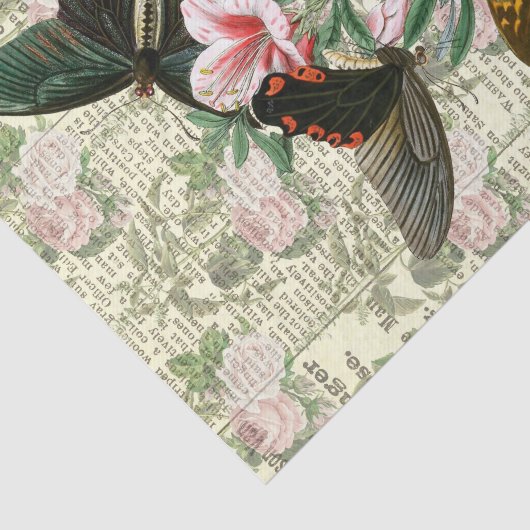 Antiek vlindervlinder tissuepapier (Detail)