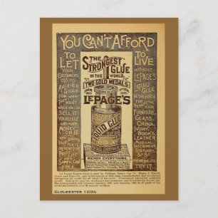 Antiek vloeibaar glas en glanzend glansmiddel MA Briefkaart