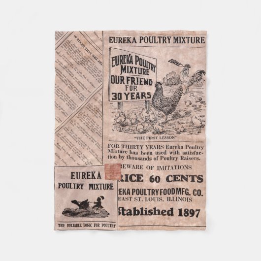 Antiek voederkoolstofhouder fleece deken (Voorkant)