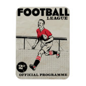 Antiek voetbalprogramma magneet (Verticaal)
