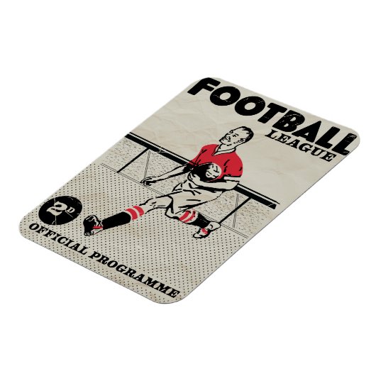 Antiek voetbalprogramma magneet (Linkerzijde)