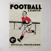 Antiek voetbalprogramma poster (Voorkant)