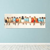 Antiek Vogelbaars Hector Giacomelli Canvas Afdruk (Insitu (Houten vloer))